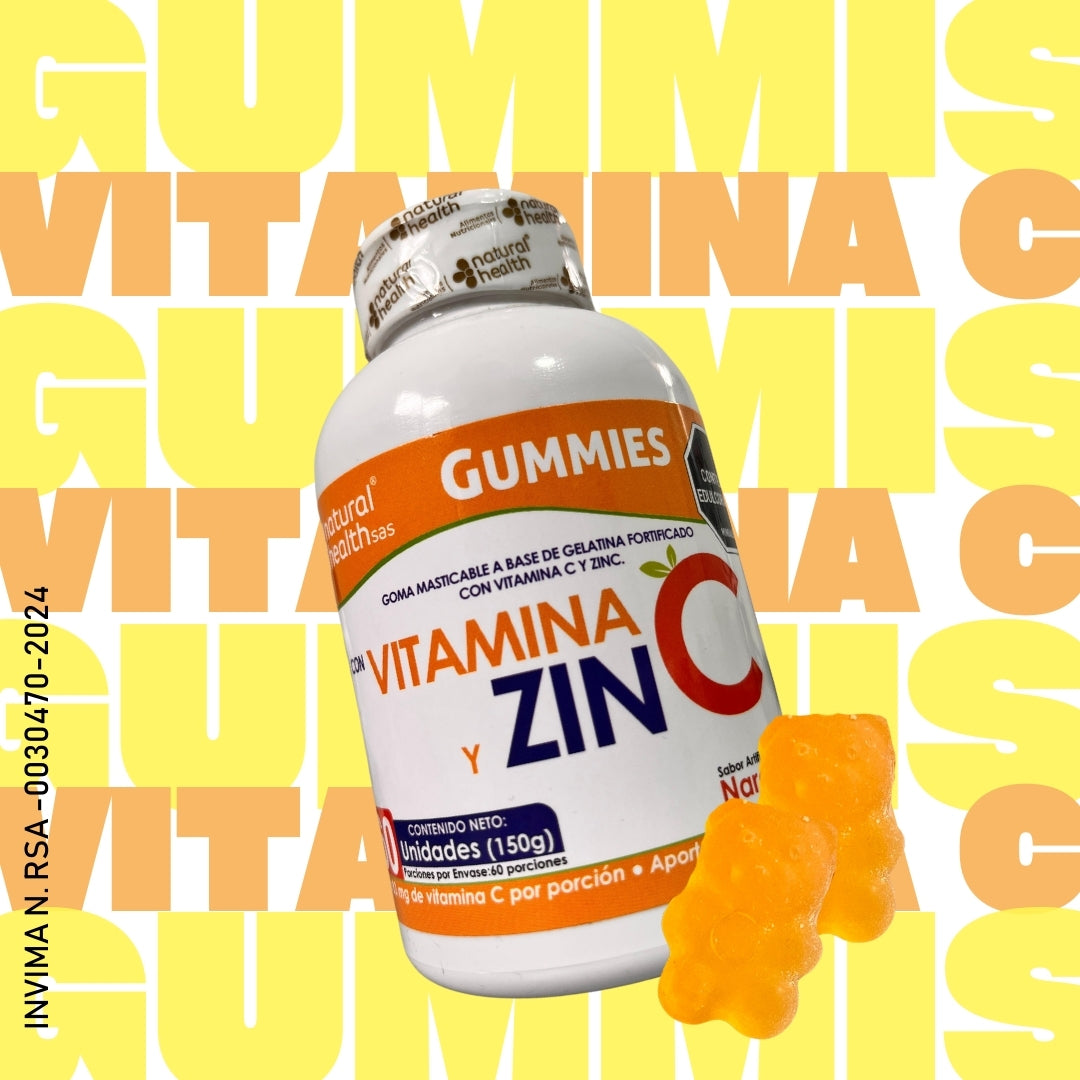 VITAMINA C + ZINC en GOMITAS + Envío GRATIS