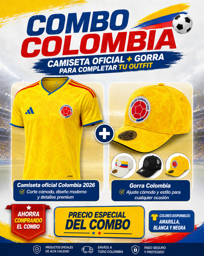 Camisa selección Colombia + Gorra GRATIS