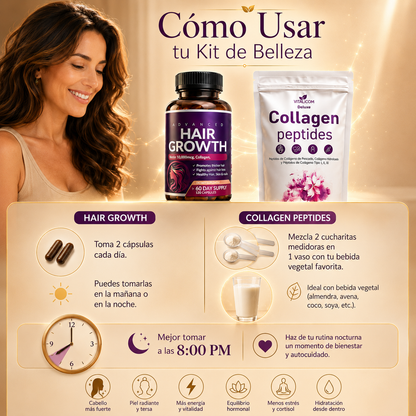Multi Collagen Péptidos de Colágeno & Hair Growth