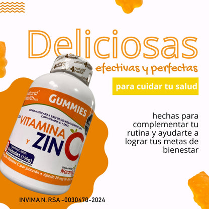 VITAMINA C + ZINC en GOMITAS + Envío GRATIS